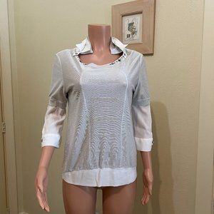 Cavaletti Top with detachable collar, sparkle and style, size small